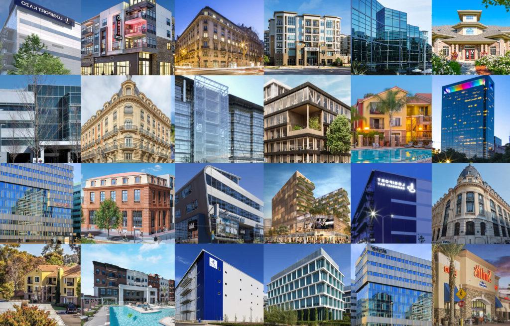 Investment building collage